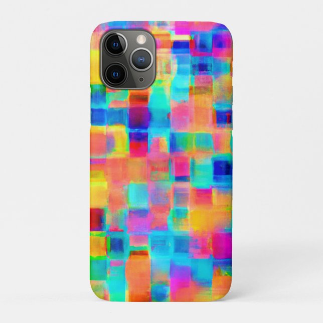 Coques Case-Mate iPhone Grille de couleurs abstraite (Dos)