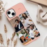 Coque Case-Mate iPhone Grille photo 4 Photos Nom ou Initiales Orange<br><div class="desc">Coque iphone de collage photo moderne personnalisé avec votre nom ou vos initiales et 4 de vos photos préférées. Le modèle photo affiche automatiquement vos photos au format portrait vertical avec des angles arrondis. Le capot de téléphone est imprimé en orange - bien que vous soyez invité à modifier n'importe...</div>