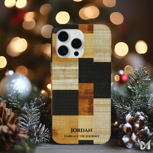 Coque Case-Mate iPhone Grille Tons de Terre Élégants – Harmonie Noir et O