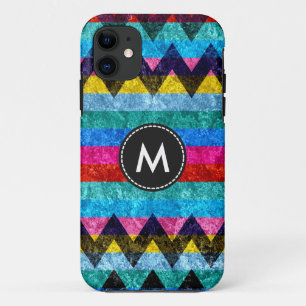 Coques Pour iPhone Grilles colorées Chevron Vintage #8