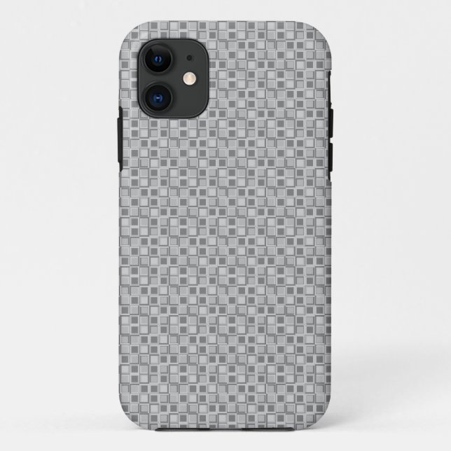 Coques Case-Mate iPhone Gris 70 ans style carré (Dos)