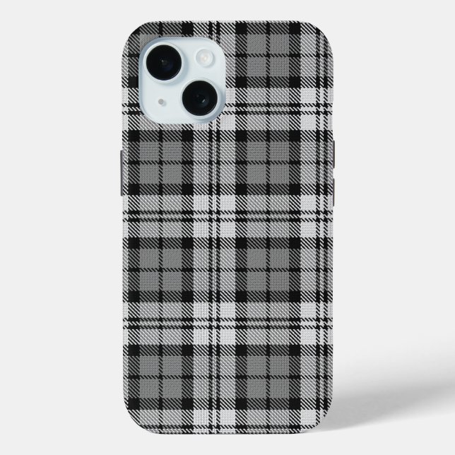Coques Case-Mate iPhone Gris Blackwatch Tartan Design Plaid (Verso)