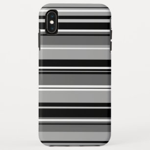 Case-Mate iPhone Case Gris blancs noirs Motif à rayures mixtes
