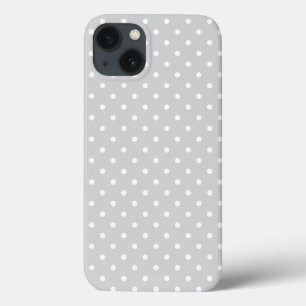 iPhone 13 Coque Gris clair avec points