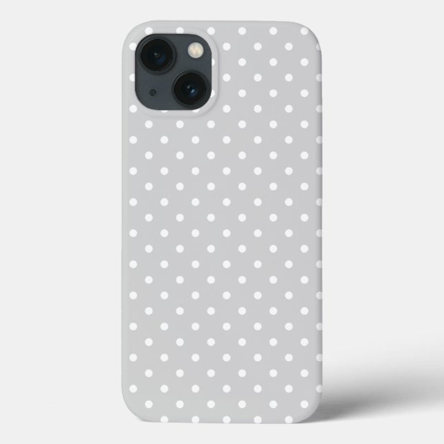 Coques Case-Mate iPhone Gris clair avec points (Verso)