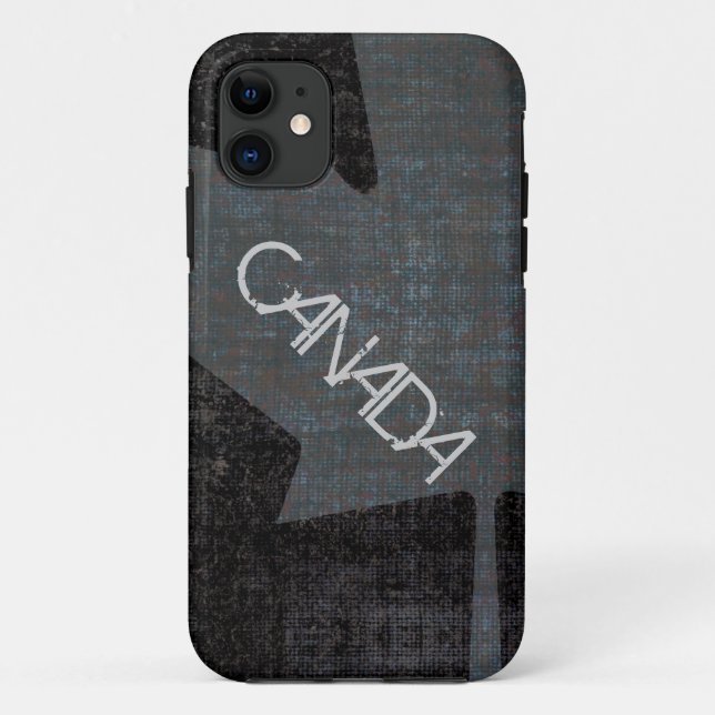 Coques Case-Mate iPhone Gris de cool sur la caisse canadienne noire de (Dos)