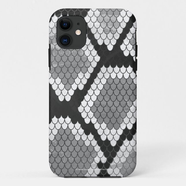 Coques Case-Mate iPhone Gris de serpent, blanc et noir (Dos)