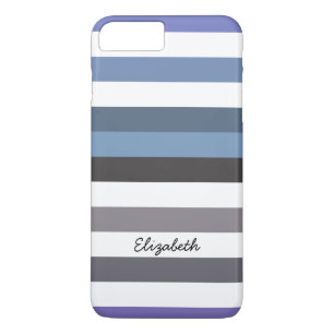 Coques Pour iPhone Gris Fille Large Bleu Gris Horizontal Grandes Avec
