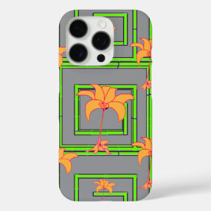 Coque iPhone 16 Pro Gris Geo Floral