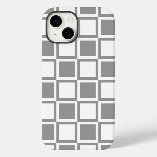 Coques Case-Mate iPhone Gris Gras Carrés (Verso)