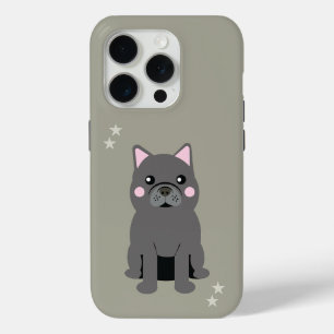 Coque Case-Mate iPhone Gris Jolies Joues Bouledogue Français