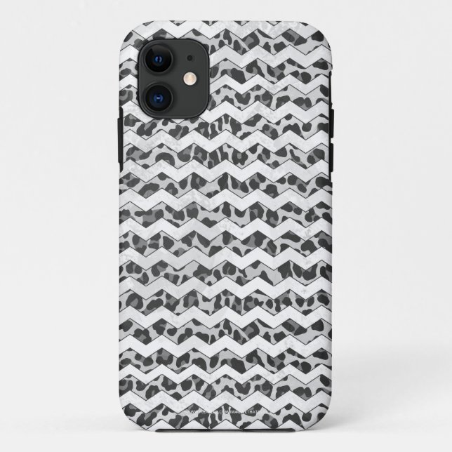 Coques Case-Mate iPhone Gris léopard Chevron et gris clair (Dos)