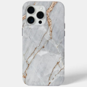 Coque Case-Mate iPhone gris marbre clair texture arrière - plan