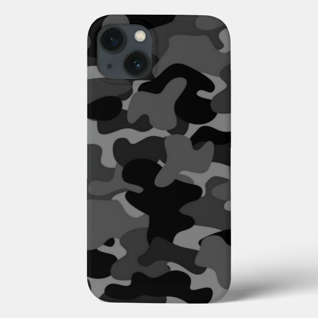 Coques Case-Mate iPhone Gris Noir Camo (Verso)