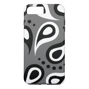 Coque Case-Mate iPhone Gris noir et blanc personnalisé