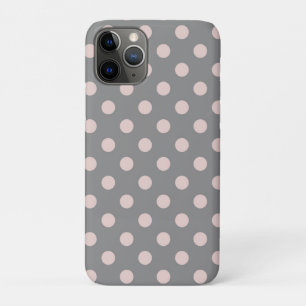 Case-Mate iPhone Case Gris & Rose Pâle à pois Pointillisme Moderne