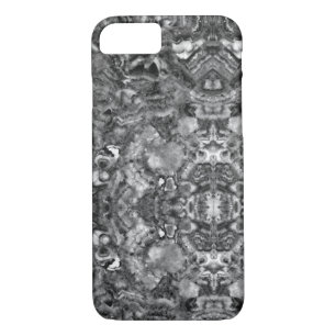 Coques Pour iPhone Gris Smoky Quartz, noir blanc gris motif