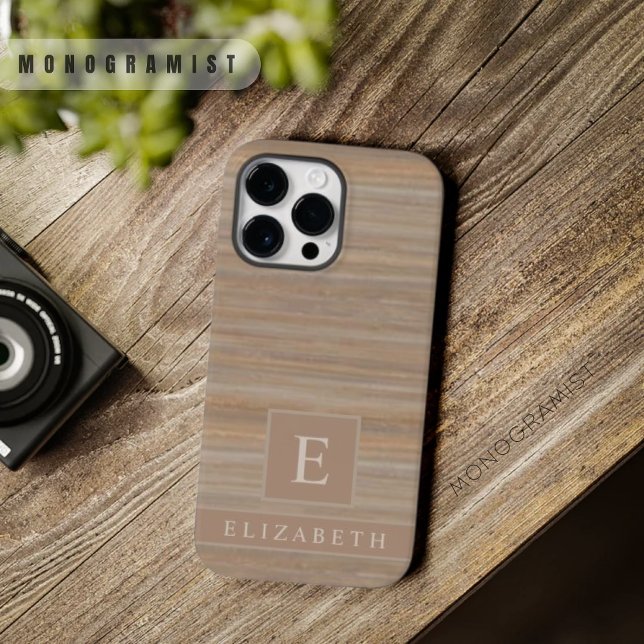 Coques Case-Mate iPhone Gris Tan Gris Beige Brown (Custom Beige Tan Grey Brown Marble Stripes Case-Mate iPhone Case)