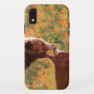 Case-Mate iPhone Case Grizzly Bear Mom and Cub Painting - Wildlife Art