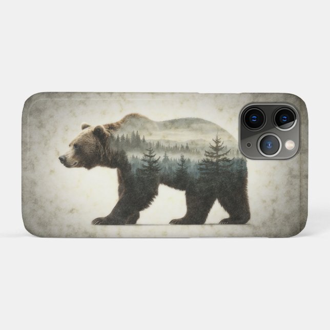 Coques Case-Mate iPhone Grizzly Oear Wilderness Art (Dos (Horizontal))
