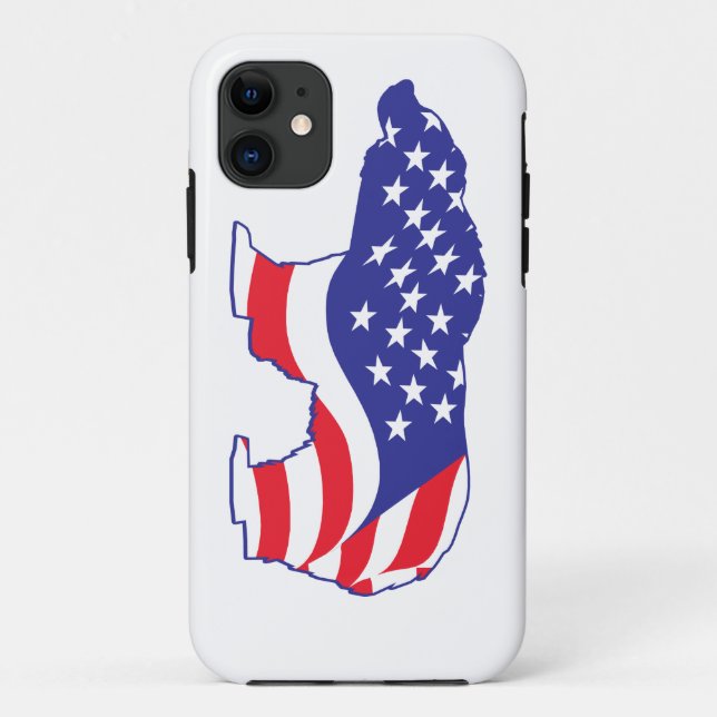 Coques Case-Mate iPhone Grizzly Patriotique Mama (Dos)