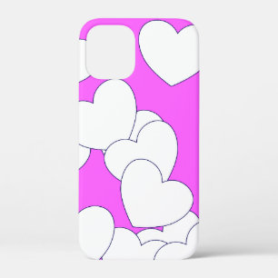 Case-Mate iPhone Case Gros Coeurs Blancs Sur Le Pink