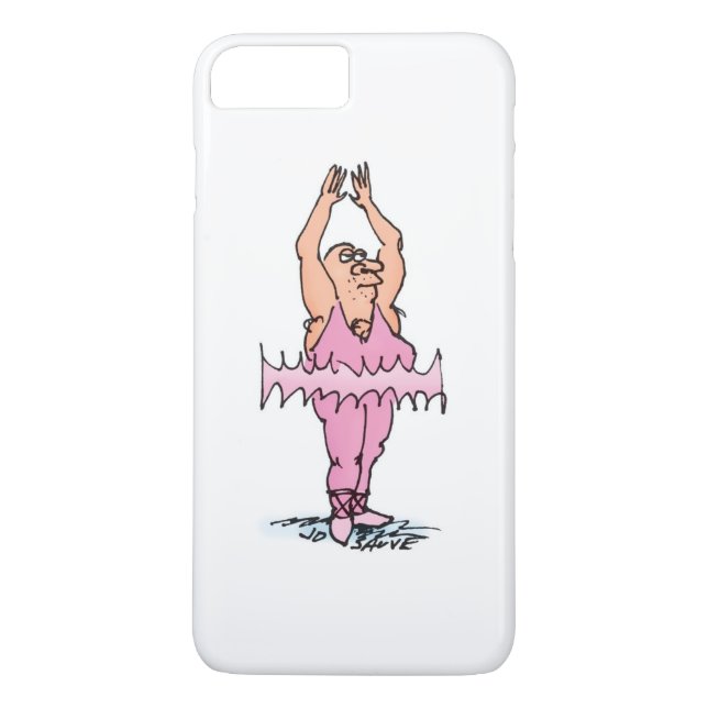 Coques Case-Mate iPhone Gros gars dans Pink Tutu Ballet Dessin (Dos)