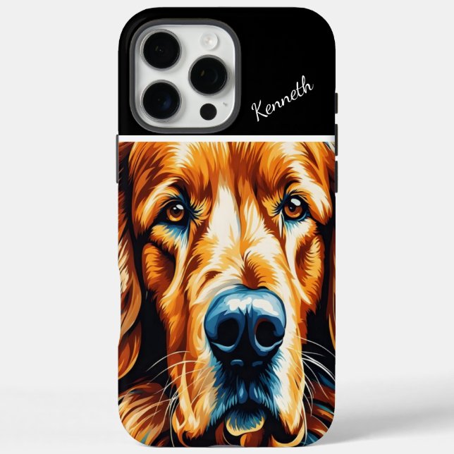 Coques Case-Mate iPhone Gros plan de Golden Retriever (Verso)