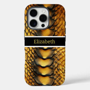 Coque iPhone 16 Pro Gros plan de la peau vibrante d'un serpent