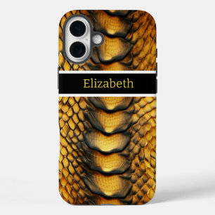Coque Pour iPhone 16 Plus Gros plan de la peau vibrante d'un serpent
