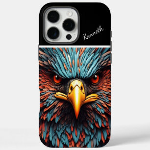 Coque iPhone 16 Pro Max Gros plan de l'aigle Regard de feu