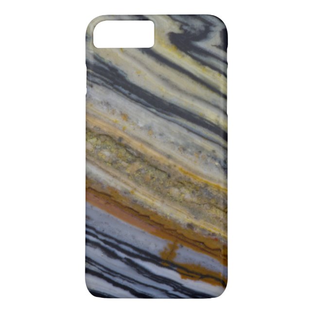 Coques Case-Mate iPhone Gros plan d'une dalle de jaspe strié (Dos)