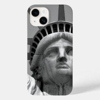 Coque Case-Mate iPhone Gros plan noir et blanc Statue de la Liberté