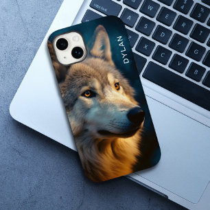 Coque Case-Mate iPhone Gros plan Wolf moderne Personnalisé