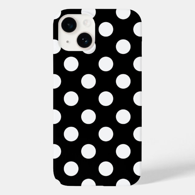 Coques Case-Mate iPhone Gros Pois Noir Et Blanc (Verso)