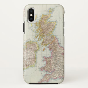 Coque iPhone X Grossbritannien, Irland - carte du R-U, Irlande