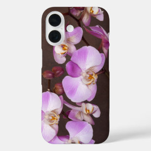 Coque Pour iPhone 16 Grosse orchidée violette et blanche