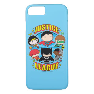 Coque iPhone 8/7 Groupe de la Ligue de la justice de Chibi