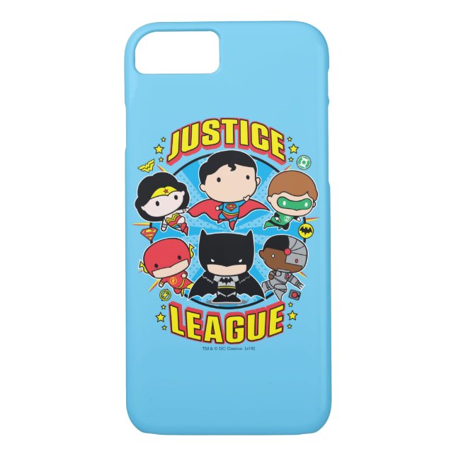 Coques Case-Mate iPhone Groupe de la Ligue de la justice de Chibi (Dos)