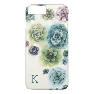 Coque iPhone 8 Plus/7 Plus Groupe du monogramme   de Succulents