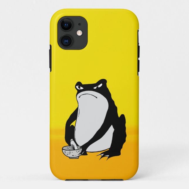 Coques Case-Mate iPhone Grumpy Frog dessin art japonais par Matsumoto Hoji (Dos)