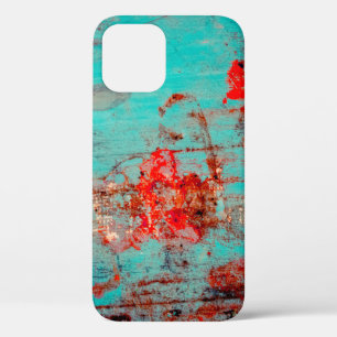 Case-Mate iPhone Case Grunge arrière - plan de turquoise. Boucles, frott