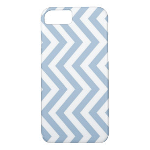 Coque iPhone 8/7 Grunge bleu-clair Chevron texturisé