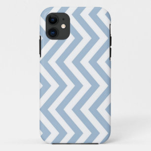 Coques Pour iPhone Grunge bleu-clair Chevron texturisé