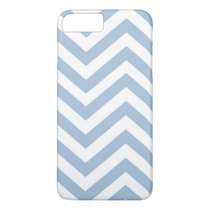 Coques Pour iPhone Grunge bleu-clair Chevron texturisé