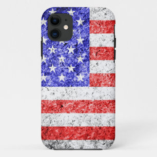 Coque iPhone 11 Grunge de drapeau américain