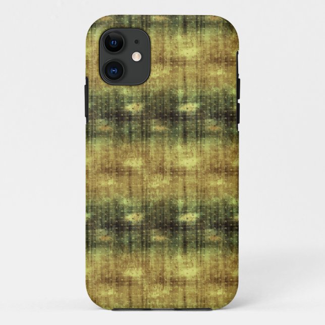 Coques Case-Mate iPhone Grunge Green Gold (Dos)
