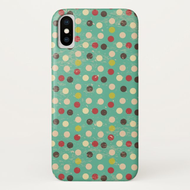 Coques Case-Mate iPhone Grunge Motif Pois (Dos)