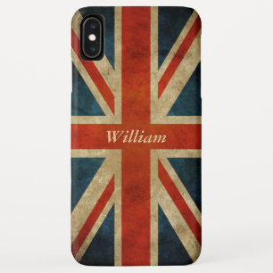 Coque Pour iPhone XS Max Grunge Old UK Flag - Grande-Bretagne Union Jack