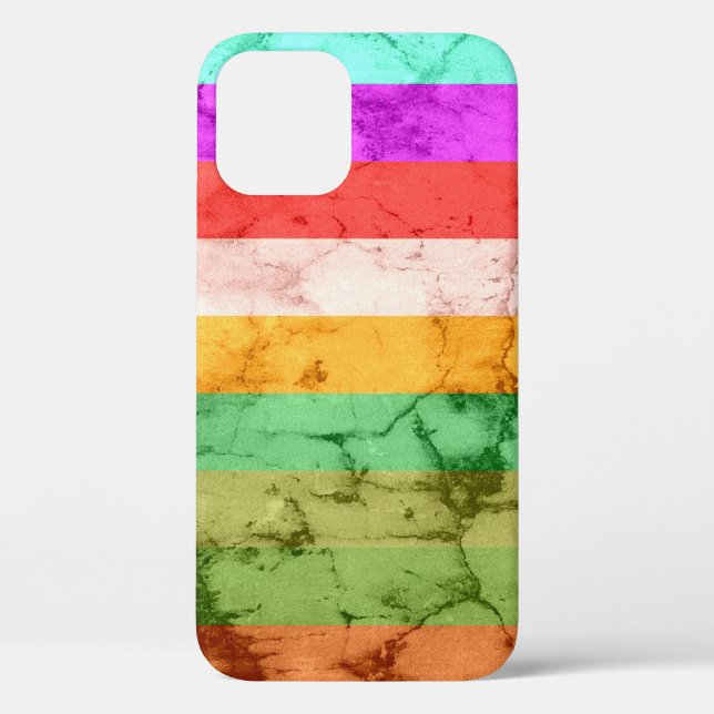 Coques Case-Mate iPhone Grunge rainbow stripes mur graphique Coque-Mate iP (Verso)